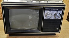 Vintage 9" Panasonic TV AN-609D B&W Small Television Early 1970s WORKS MUST READ