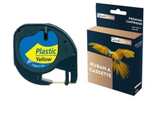 Ruban S0721620 91202 pour DYMO Letratag compatible noir sur fond jaune x 1 pour