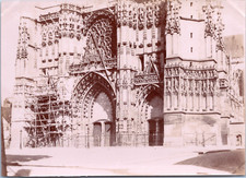 France, Troyes, Saint-Pierre Cathedral, facade, vintage silver print, ca.1925 V