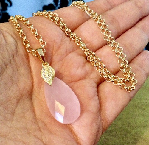 Collier quartz rose - quartz, or