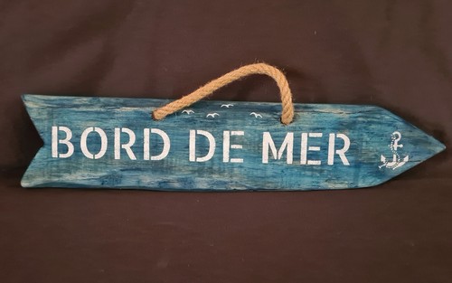 Panneau flèche bois flotté - panneau,