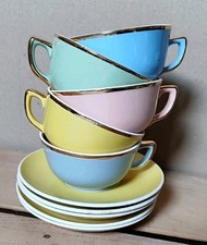 5 Tasses Anciennes Villeroy Et