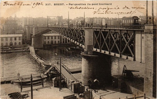 Old postcard brest - postcard,