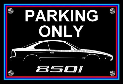 Plaque parking only bmw - plaque,