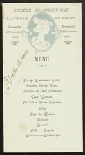 Menu. Société Colombophile