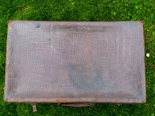 Valise vintage peau - peau, de