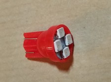1 ampoule t10 w5w 4 led rouge