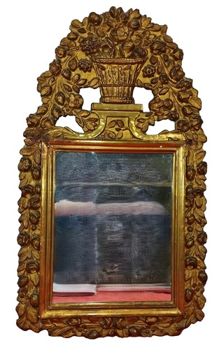 Miroir baroque bois sculpté - bois,