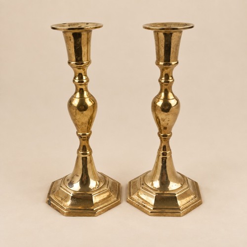 Paire bougeoirs anciens en - paire,