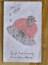 Carte ancienne Sainte-Catherine Rétro Vintage Avec Bonnet Brodé