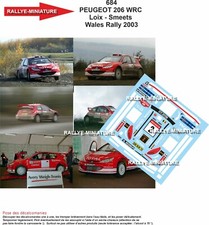 DECALS 1/43 REF 0684 PEUGEOT