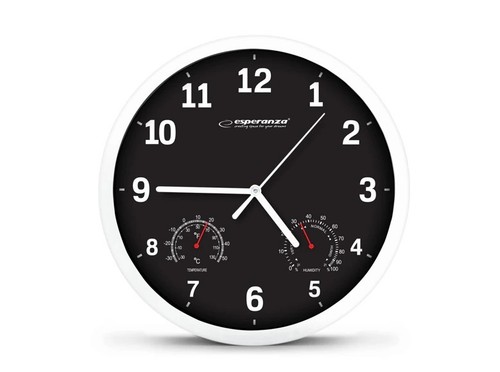 Horloge murale noire esperanza - horloge,