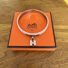 Bracelet Hermes Kelly argent et rose pour femmes excellent bijou d'occasion d...