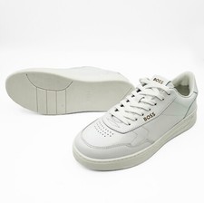 BOSS Men's Sneakers Branded In Leather BALTIMORE_TENN 50502893 White Size 6 NEW
