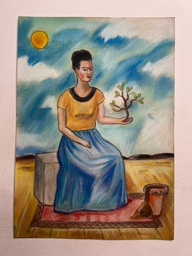 Frida kahlo dessin sur papier - frida,
