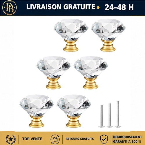 Lot boutons meuble cristal - lot,