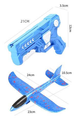 Jouet lanceur avion bleu - jouet, d'avion|bleu|
