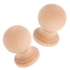  2 Pcs Embouts D'escalier En Bois Finaux De Ride À Rideaux Balustres