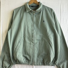 Vtg Polo Ralph Lauren Harrington Bomber Jacket Medium Sage Green Made In USA M