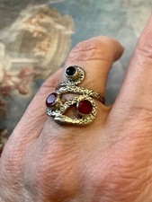 SERPENT RUBIS SAPHIR, ARGENT