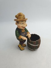  Terra Lavartica Laaf Collection Goblin Gnome Figurine Planter W/Barrel & Coin 
