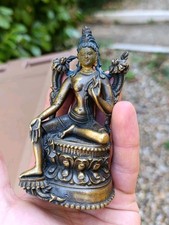 Tibet buddha deity Tara bronze