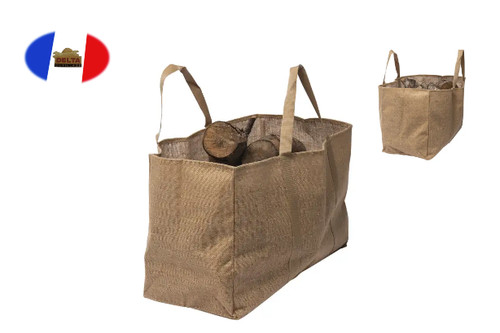 Panier sac bûches toile - en,
