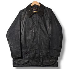 Vintage Barbour Beaufort Jacket Mens Size C40 Waxed Cotton Coat A155 England
