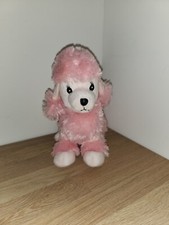 Peluche Chien Caniche Rose 25