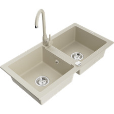 Évier double et robinet Mexen