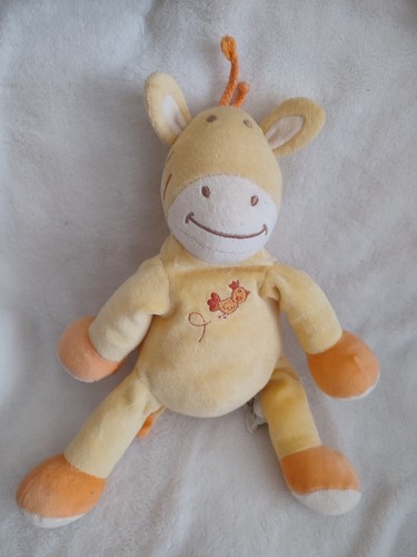 Doudou peluche girafe jaune - girafe,