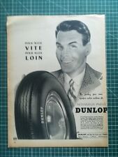 715 OLD ADVERTISING 1950 Dunlop tires