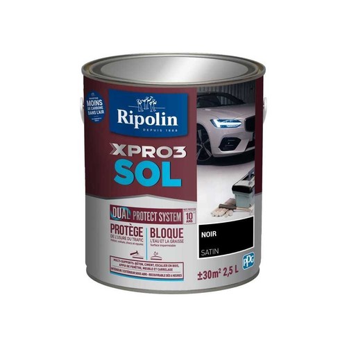 Peinture sol ripolin noir - peinture,
