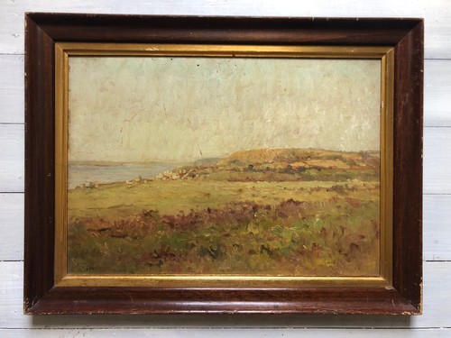 Paysage huile sur bois - paysage,