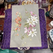 Bouquet of flowers watercolor era 1900 on soft cardboard 49x32 cm