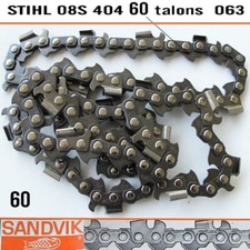  tronçonneuse chaine pour 17 " stihl 08S  404 063 60 talons links