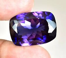 Very Clean 34.75 CT Natural Purple Blue Tanzanite IF Certified Loose Gemstone