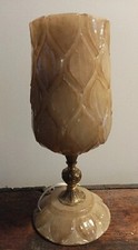 Bronze lamp and alabaster stone
