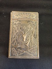 Bronze Max Le Verrier Bloc-note Bloc Notes À Décor De Chasse H 19cm L 12.5cm