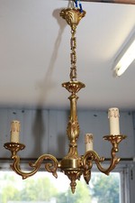 Lustre en bronze style LXV à