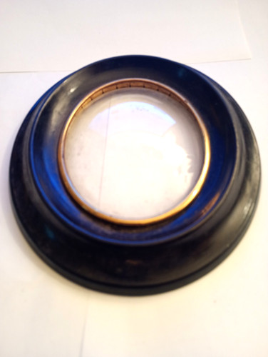Cadre ovale noirci époque - ,