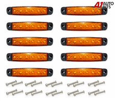 10X Orange Ambre 12V 24V 6 LED