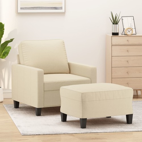 Fauteuil avec repose pied - repose-pied, gris