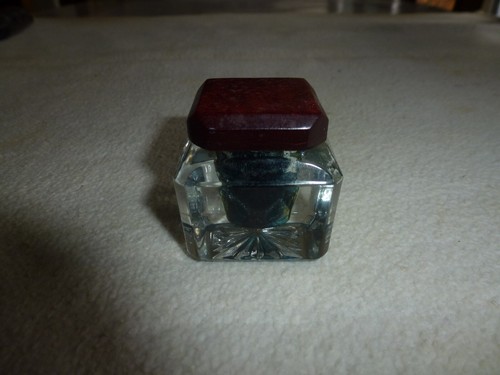 Ancien encrier cristal - en,