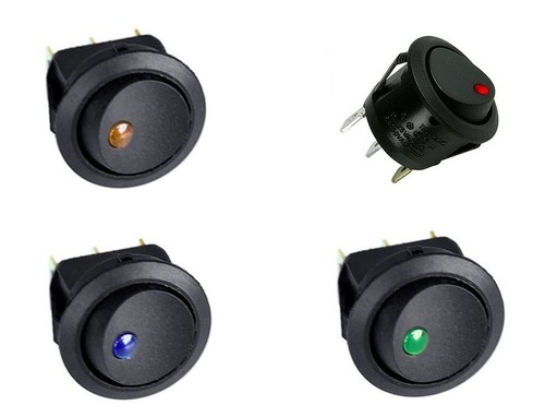 Interrupteur rond led - 1, 12v