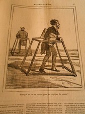 1874 Cartoon - Walker to prevent falling