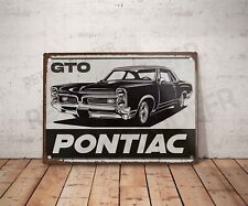 Plaque métal vintage pontiac gto Enseigne Garage Décoration atelier Déco