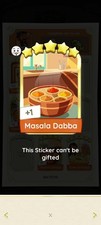 1x Masala Dabba 5 Star ? Golden Blitz Sticker Monopoly_go [Set-17]