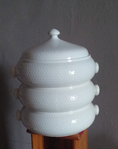 Couscoussier céramique blanc