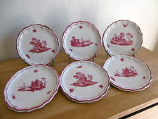 SIX ASSIETTES  DESSERT FAIENCE